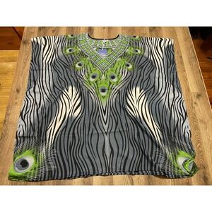 Jovie Shawl/Wrap, Women's One Size, Blue White Green NWT